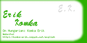 erik komka business card